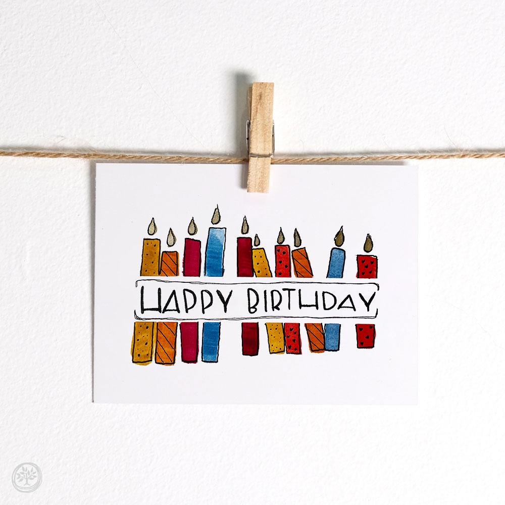 Birthday Candles Note Card Pack